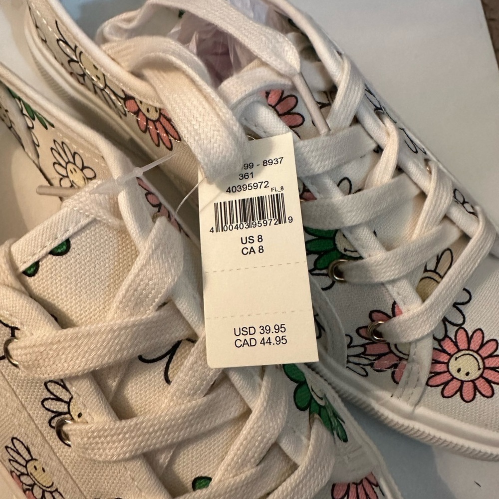 Aerie White Floral Sneakers - Picture 5 of 8